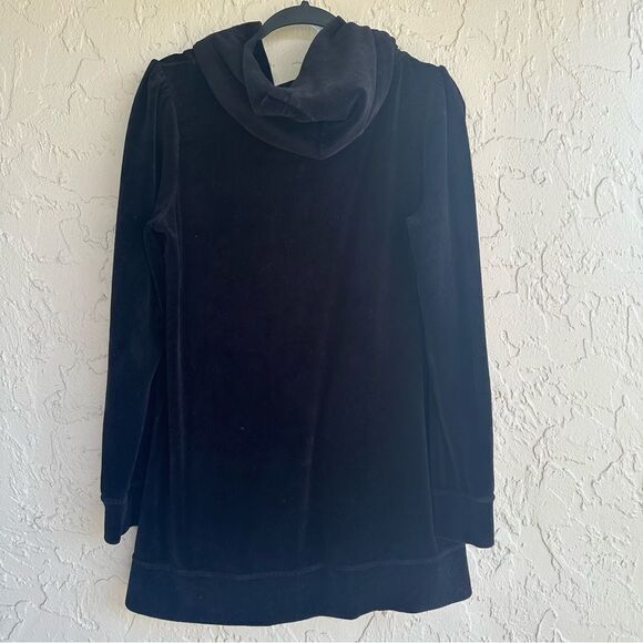 JUICY COUTURE Velour Hoodie Dress Women XL Full Zip Y2K Long Sleeve - Picture 6 of 11